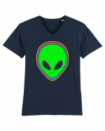 Trippy Alien Tricou mânecă scurtă guler V Bărbat Presenter