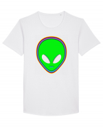 Trippy Alien Tricou mânecă scurtă guler larg Bărbat Skater