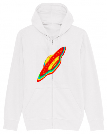 Trippy Retro UFO White