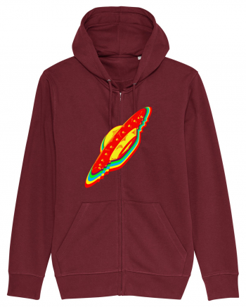 Trippy Retro UFO Burgundy