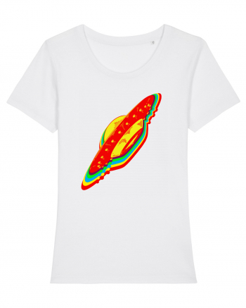 Trippy Retro UFO White