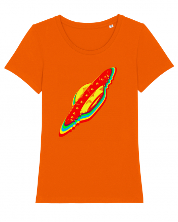 Trippy Retro UFO Bright Orange