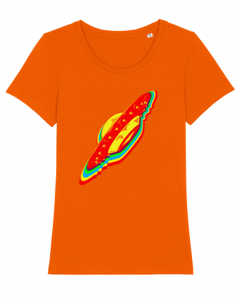 Trippy Retro UFO Bright Orange