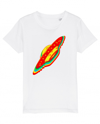 Trippy Retro UFO White