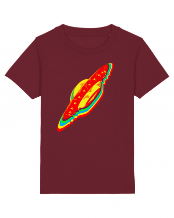 Trippy Retro UFO Burgundy