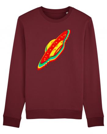 Trippy Retro UFO Burgundy