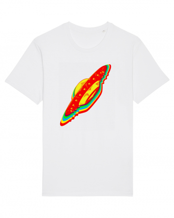 Trippy Retro UFO White