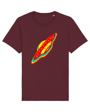 Trippy Retro UFO Burgundy