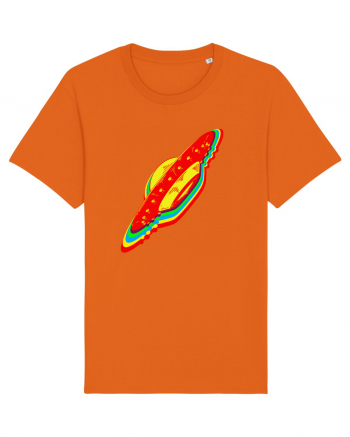 Trippy Retro UFO Bright Orange