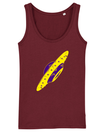 Trippy Retro UFO Burgundy