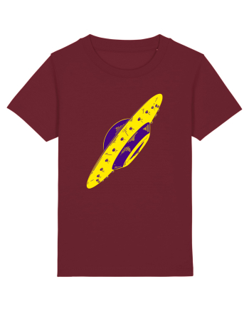 Trippy Retro UFO Burgundy