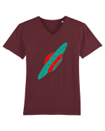  Retro UFO Tricou mânecă scurtă guler V Bărbat Presenter