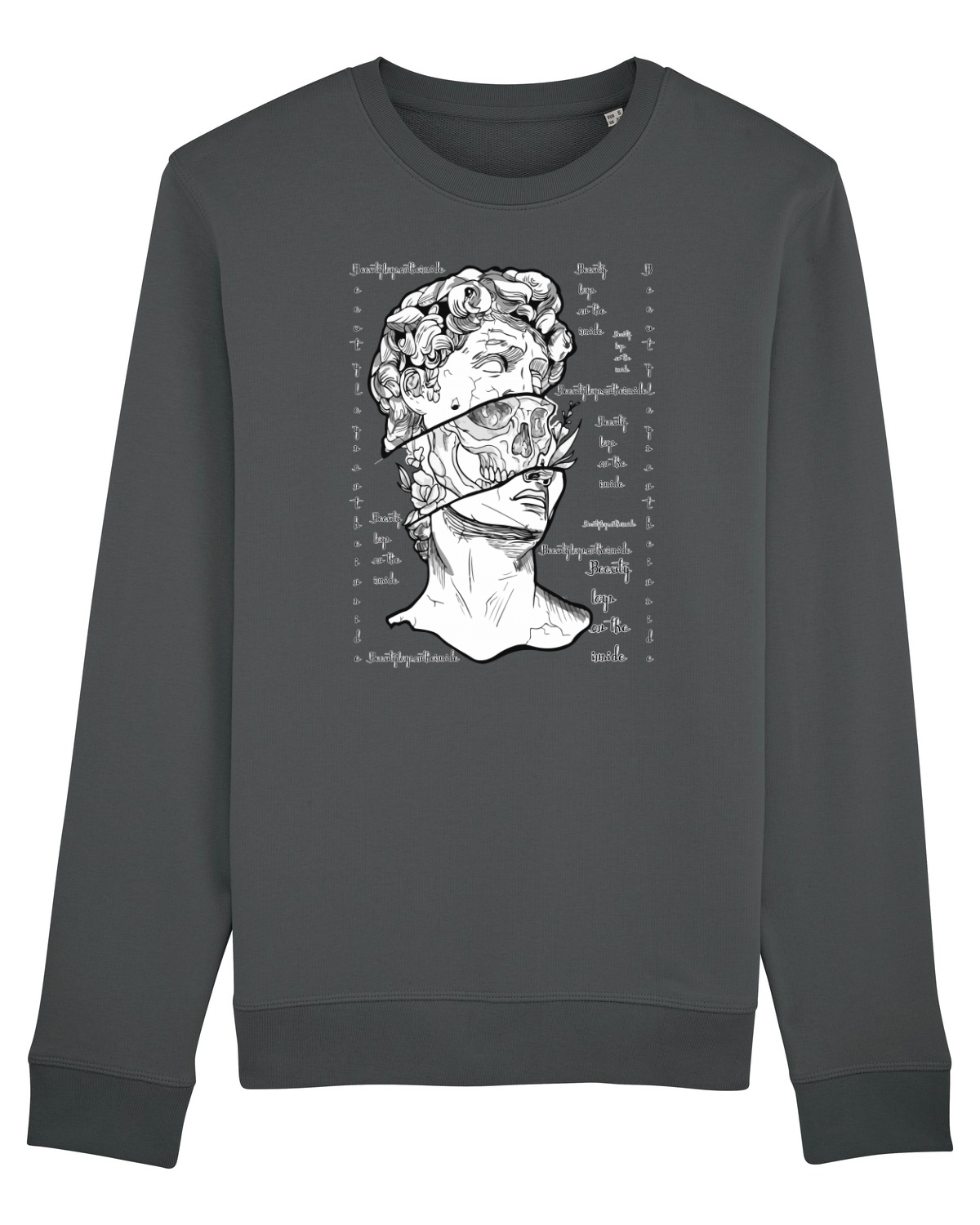 Bluză mânecă lungă Unisex Rise Anthracite