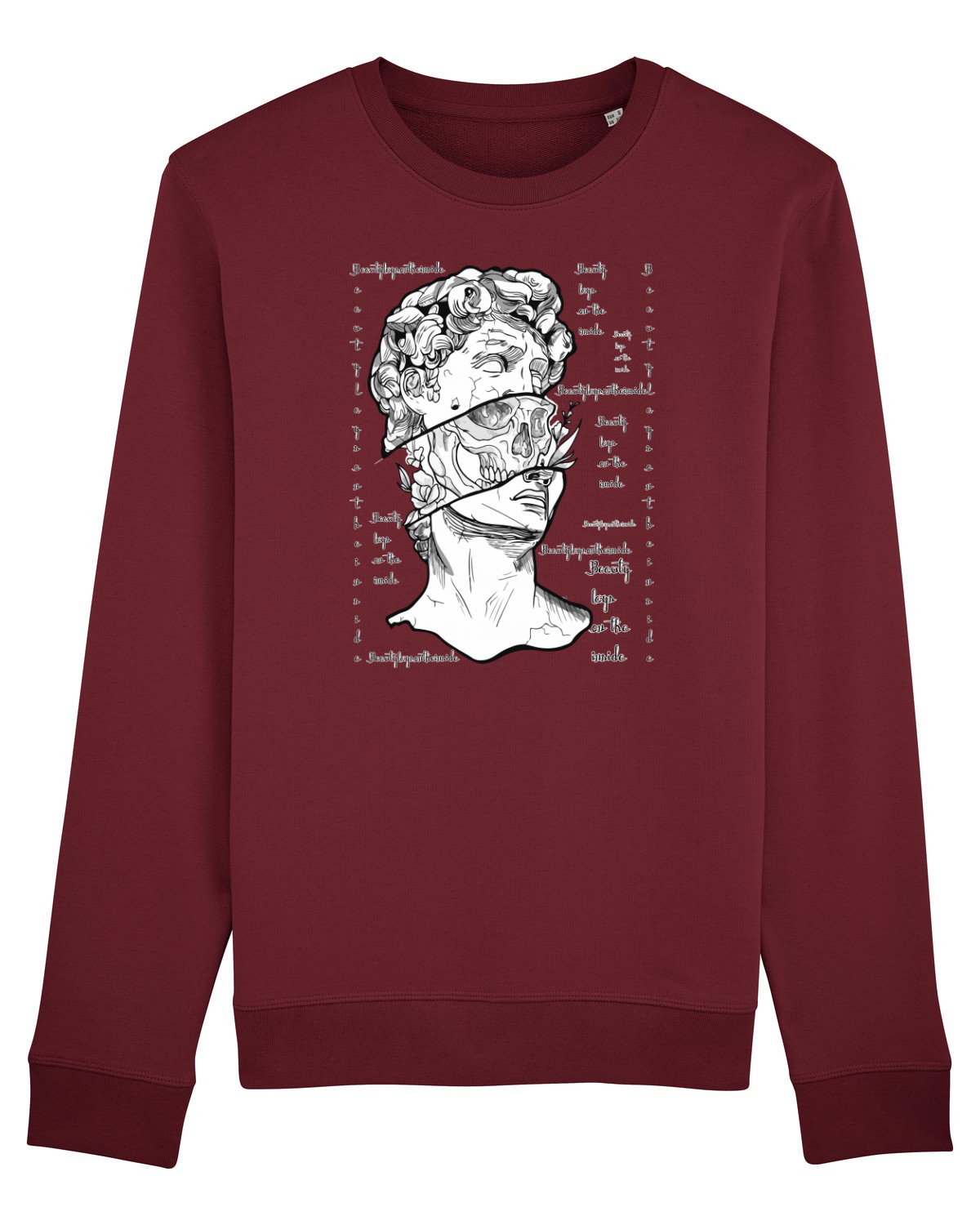 Bluză mânecă lungă Unisex Rise Burgundy