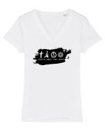 Crucea ma-sii vine iarna Tricou mânecă scurtă guler V Damă Evoker