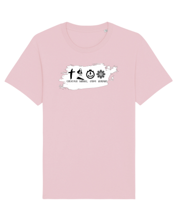 Crucea ma-sii vine iarna white Cotton Pink