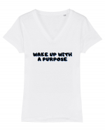 Wake up with a purpose Tricou mânecă scurtă guler V Damă Evoker