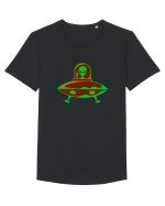  Retro UFO Tricou mânecă scurtă guler larg Bărbat Skater