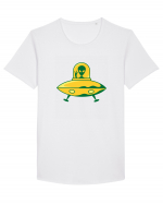  Retro UFO Tricou mânecă scurtă guler larg Bărbat Skater