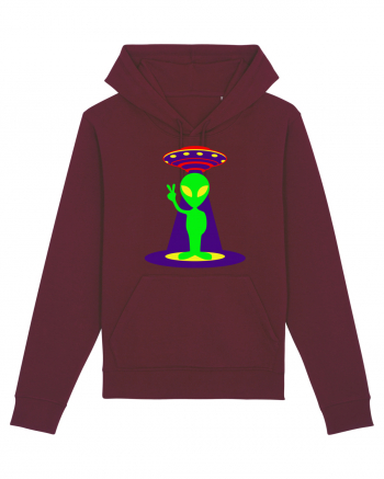 Alien And UFO Burgundy