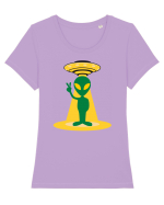 Alien And UFO Tricou mânecă scurtă guler larg fitted Damă Expresser