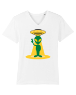 Alien And UFO Tricou mânecă scurtă guler V Bărbat Presenter