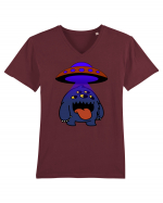 Funny Alien Tricou mânecă scurtă guler V Bărbat Presenter