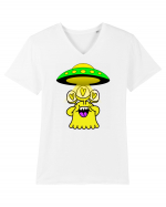 Funny Alien Tricou mânecă scurtă guler V Bărbat Presenter