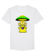 Funny Alien Tricou mânecă scurtă guler larg Bărbat Skater