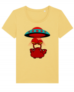 Funny Alien Tricou mânecă scurtă guler larg fitted Damă Expresser