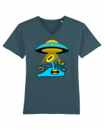 Funny Alien Tricou mânecă scurtă guler V Bărbat Presenter