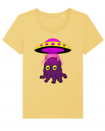 Funny Alien Tricou mânecă scurtă guler larg fitted Damă Expresser