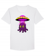 Funny Alien Tricou mânecă scurtă guler larg Bărbat Skater