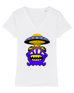 Funny Alien Tricou mânecă scurtă guler V Damă Evoker