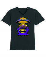 Funny Alien Tricou mânecă scurtă guler V Bărbat Presenter