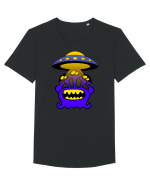 Funny Alien Tricou mânecă scurtă guler larg Bărbat Skater