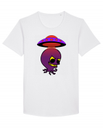 Funny Alien Tricou mânecă scurtă guler larg Bărbat Skater