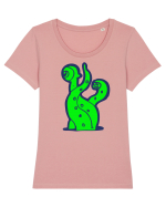 Funny Alien Tricou mânecă scurtă guler larg fitted Damă Expresser