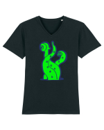 Funny Alien Tricou mânecă scurtă guler V Bărbat Presenter