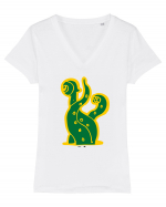 Funny Alien Tricou mânecă scurtă guler V Damă Evoker