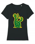 Funny Alien Tricou mânecă scurtă guler larg fitted Damă Expresser