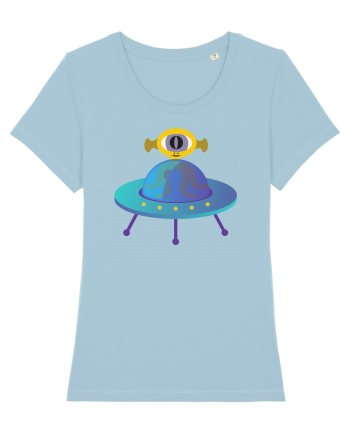Alien And UFO Sky Blue