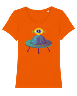 Alien And UFO Tricou mânecă scurtă guler larg fitted Damă Expresser