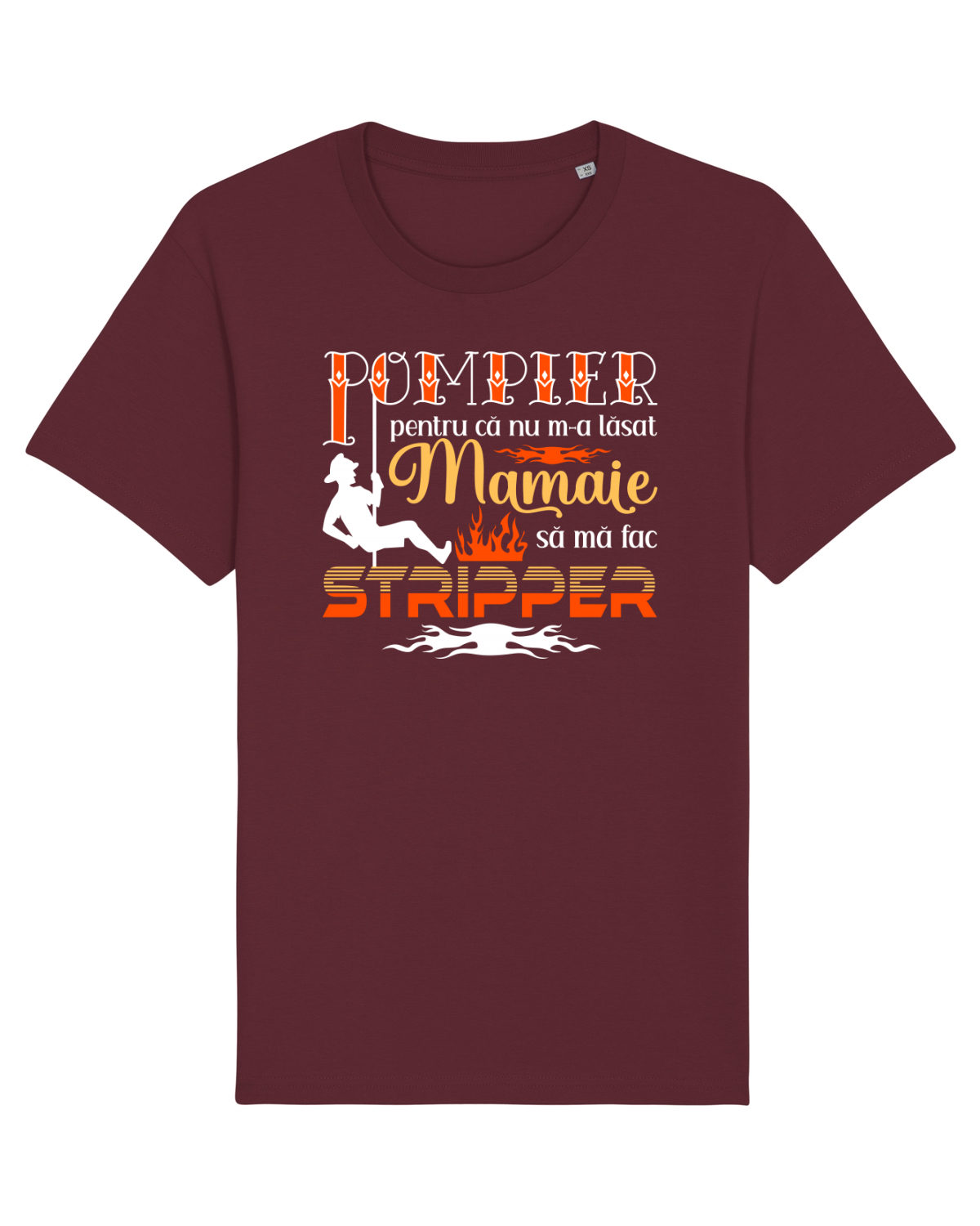 Tricou mânecă scurtă Unisex Rocker Burgundy