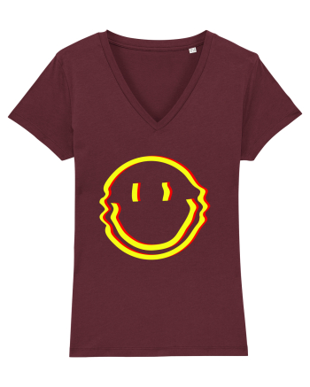 Trippy Smiley Burgundy