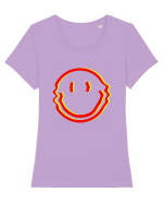 Trippy Smiley Tricou mânecă scurtă guler larg fitted Damă Expresser