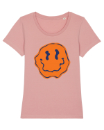 Trippy Smiley Tricou mânecă scurtă guler larg fitted Damă Expresser