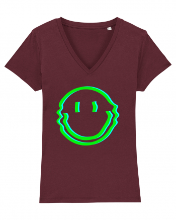 Trippy Smiley Burgundy