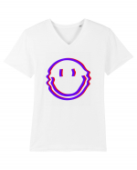 Trippy Smiley Tricou mânecă scurtă guler V Bărbat Presenter