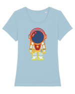 Space Man Tricou mânecă scurtă guler larg fitted Damă Expresser